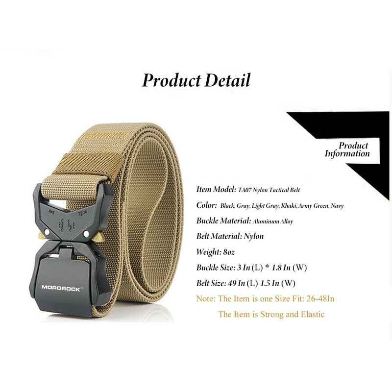 2022 Adjustable Alloy Buckle Military Tactical Belt Nylon Rigger Waistband Belt gallery