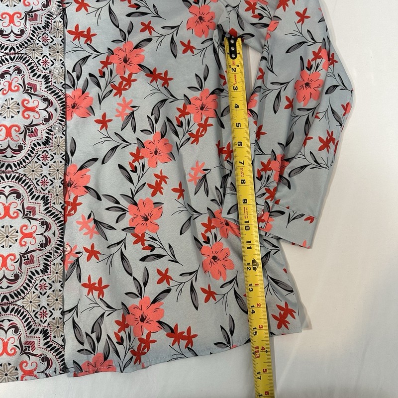 Misslook Women’s XL Mixed Print Blouse Boho Floral Geometric Top gallery