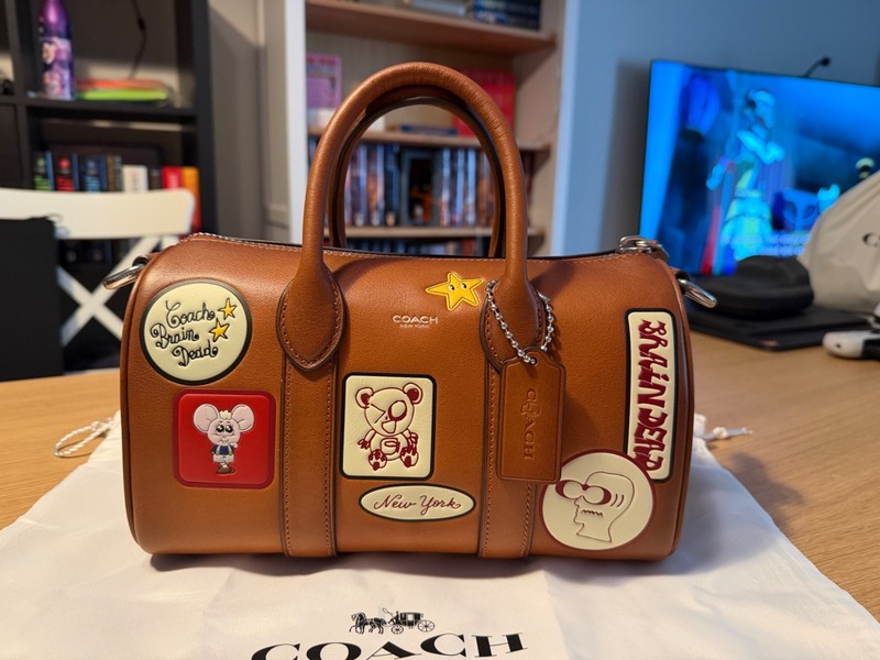 Coach X Brain Dead Compass Bag 25 Patches Crossbody Leather CES56 New