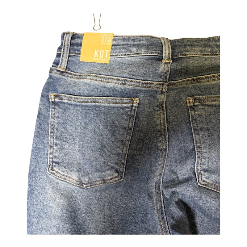 Kut from the Kloth Rachael High Rise Fab Ab Mom Jeans Blue Size 8 NEW gallery