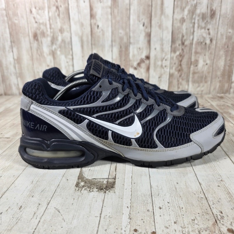 Nike Air Torch 4 Mens Navy Blue Silver Running Shoes 343846-411 Size 12