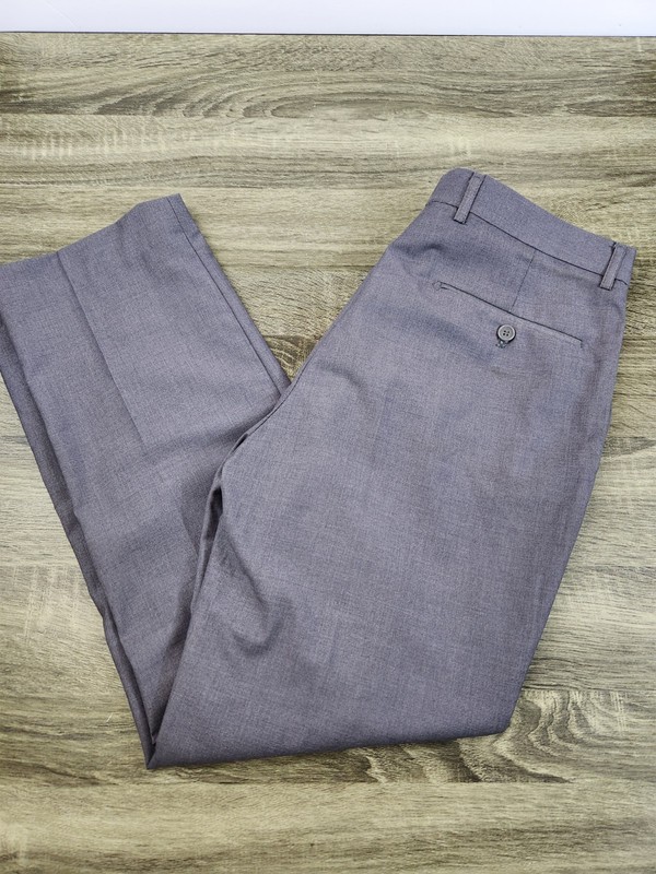 Tazio Italy Ultra Slim Dress Pants Men’s 32×29 Gray Flat Front Rayon Wool Blend