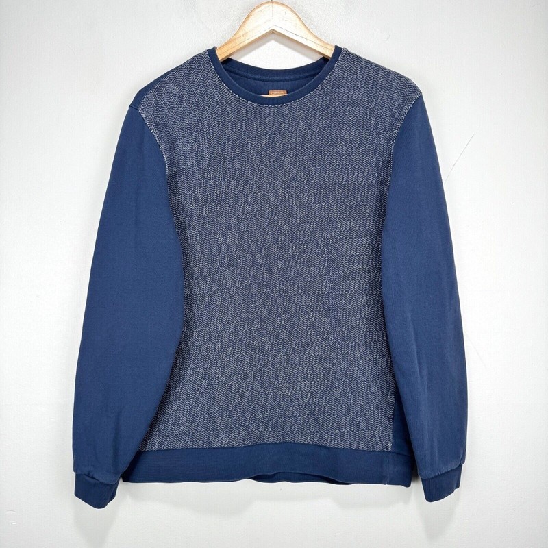 Common People Sweatshirt Sweater Jumper Men Medium Navy Blue 100% Cotton Crew gallery