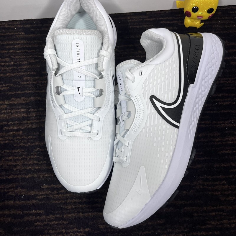 Nike Infinity Pro 2 Golf Shoes White Black Photon Dust DJ5593-115 Mens Size 7.5