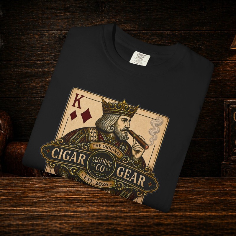 King of Diamonds Cigar T Shirt Men's Graphic Tee Poker & Cigar Apparel gallery
