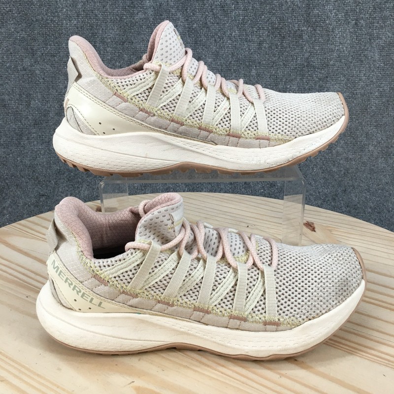 Merrell Bravada Edge Running Sneaker Shoes Womens 8.5 Lace Up Mesh Beige J135592