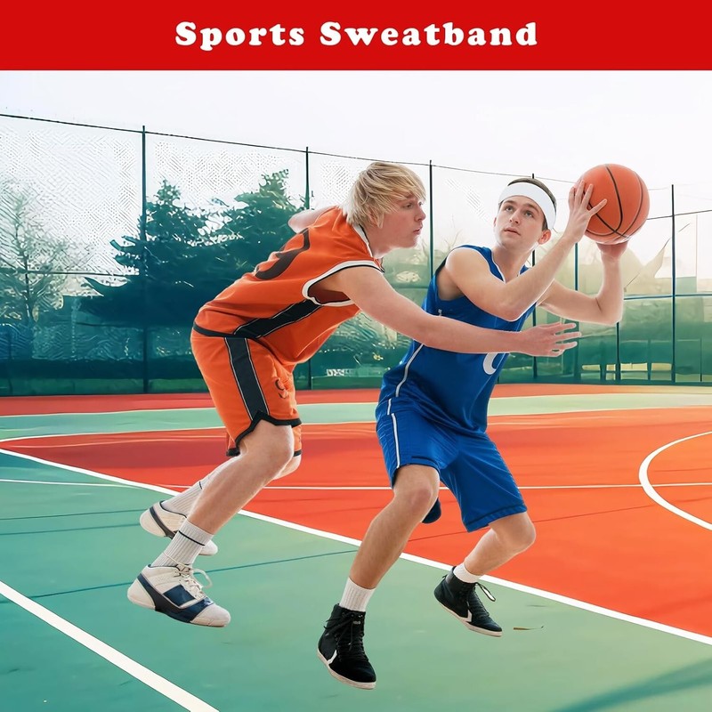 6pack Sports Headband Yoga Gym Sweatband Women Men Hair Bands Head Sweat Band gallery