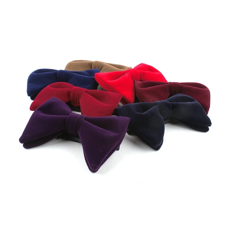 Mens Velvet Tuxedo Pre Tied Bow Tie Wedding Party Business Formal Bow Tie gallery