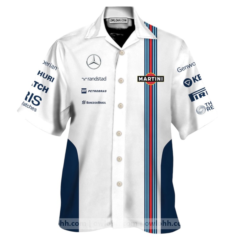 Williams Martini Formula Racing F1 Hawaiian Shirt