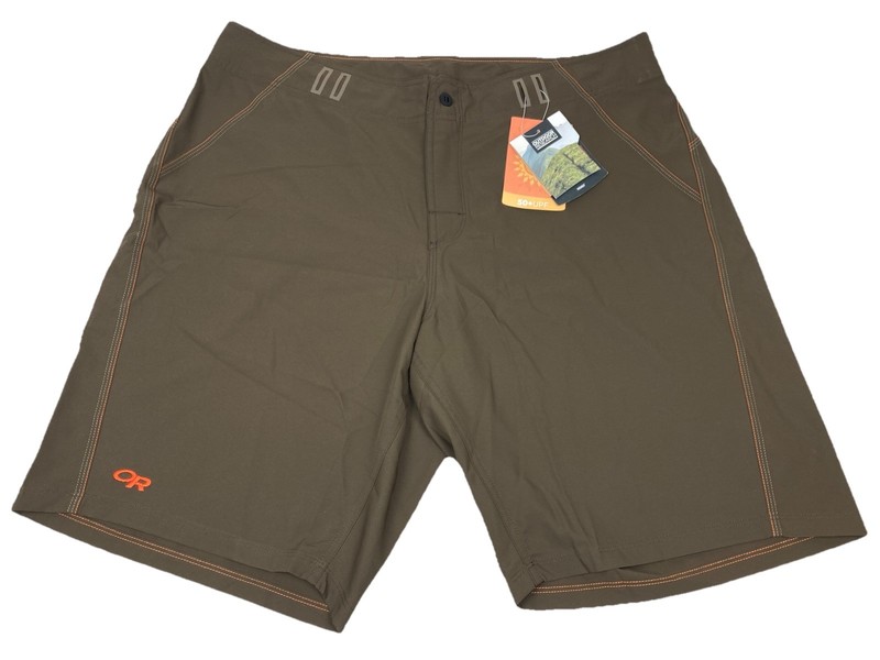 OUTDOOR RESEARCH BACKCOUNTRY BOARD SHORTS DARK BROWN 50+ UPF MENS SIZE 38 NEW!