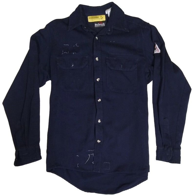 Used Flame Resistant FR Work Shirts Blue, Khaki, Navy Bulwark Carhartt and other gallery