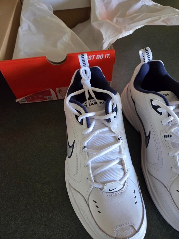 Size 11 - Nike Air Monarch IV White Navy BRAND NEW IN BOX gallery