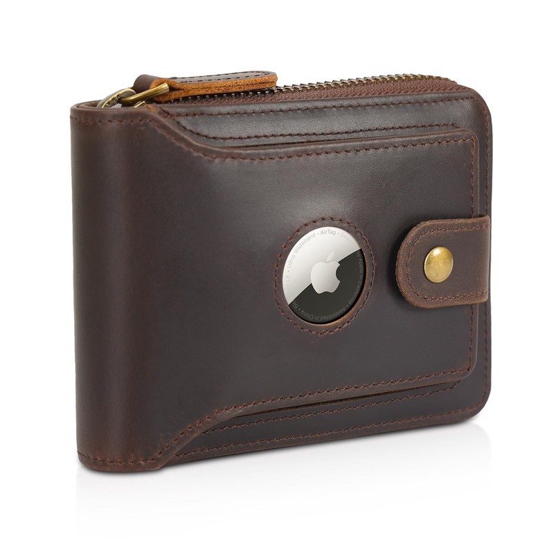 Polare Full Grain Leather Wallet for Men Bifold RFID Blocking Cash Credit Car...