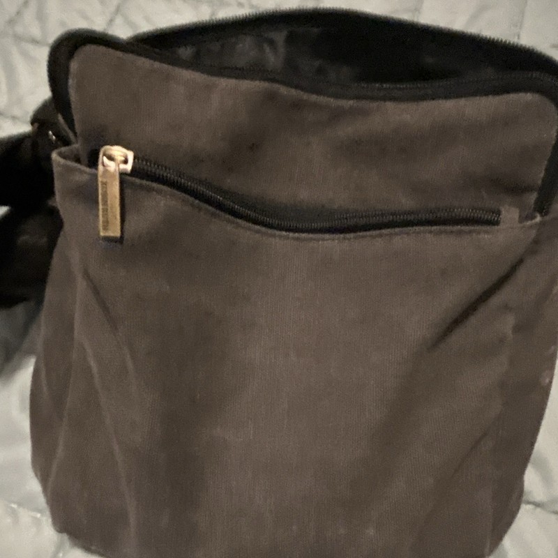 Robin Ruth Brown Medium Crossbody Bag Zip Closure Adjustable Strap Solid
