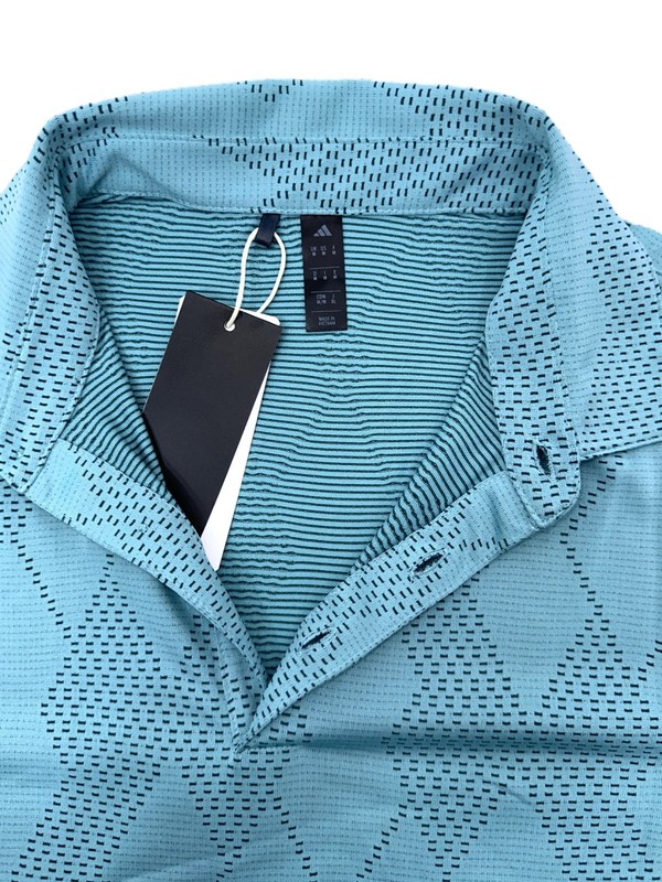 $70 Adidas Men's Ultimate365 Textured Polo Shirt - Mint Iron - Medium - New Tags gallery