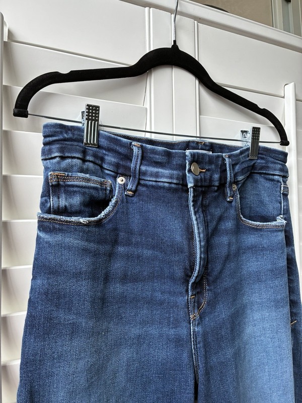Good American Soft Tech Good Classic High-Rise Bootcut western Jeans Stretch 12 gallery