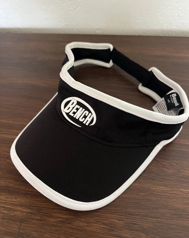 Bench Black/White Adjustable Visor Womens OS/TU Solid Logo Polyester