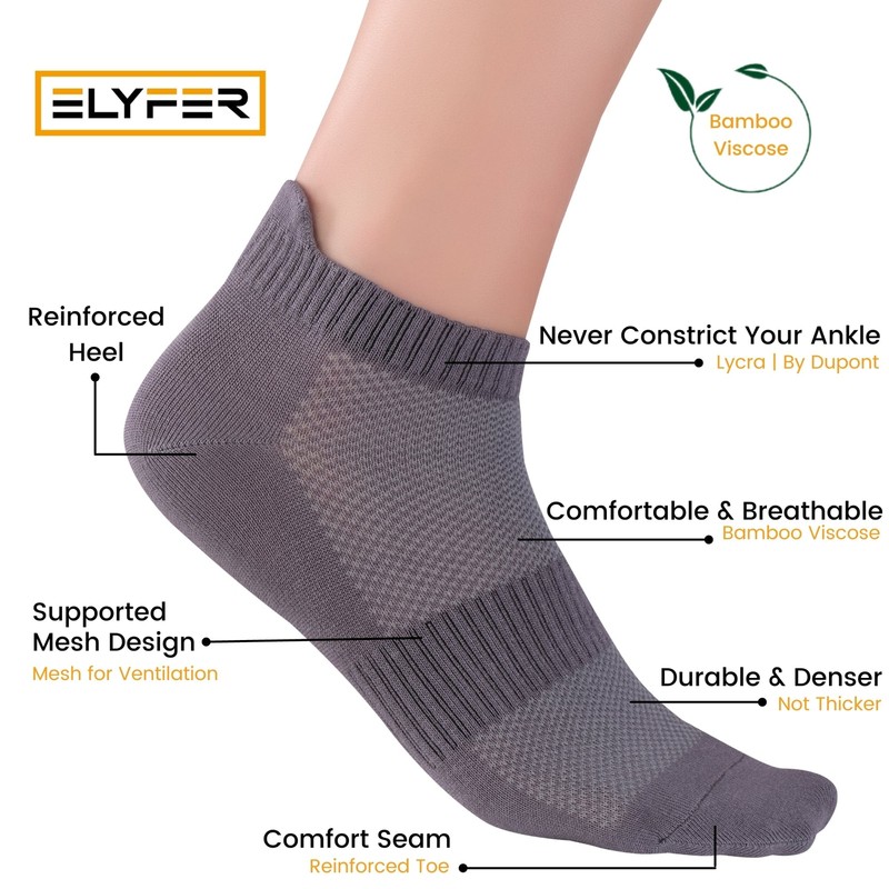 4 Pairs Unisex Bamboo Ankle Socks gallery