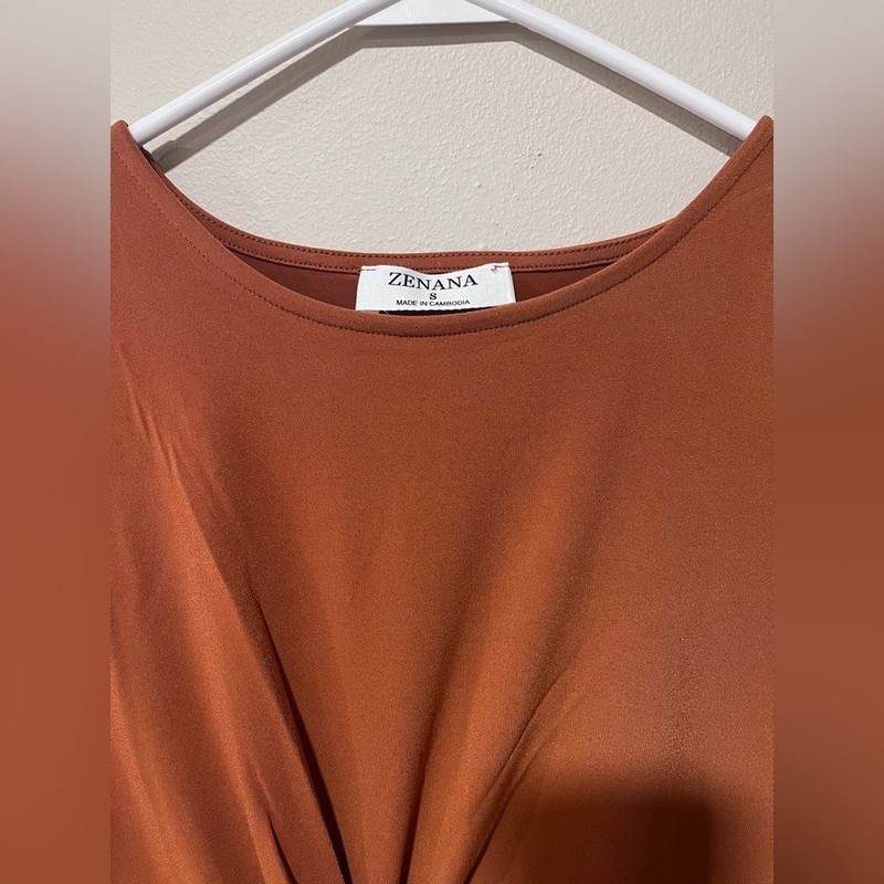Zenana Burnt Orange Tank Top - Size Small gallery