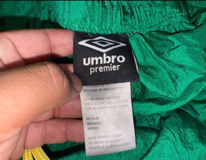 UMBRO Premier Track Pants Mens Medium Green Running Jogging RN# 67891 Vintage gallery