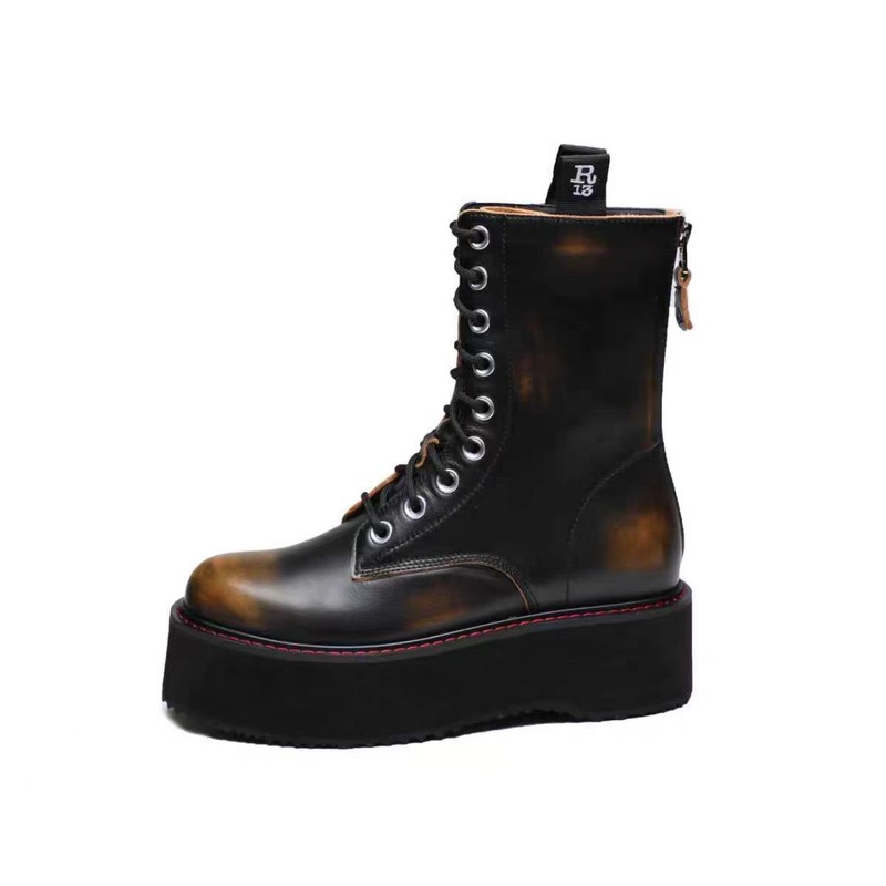 R13 Double Stack Platform Leather Punk Boots gallery