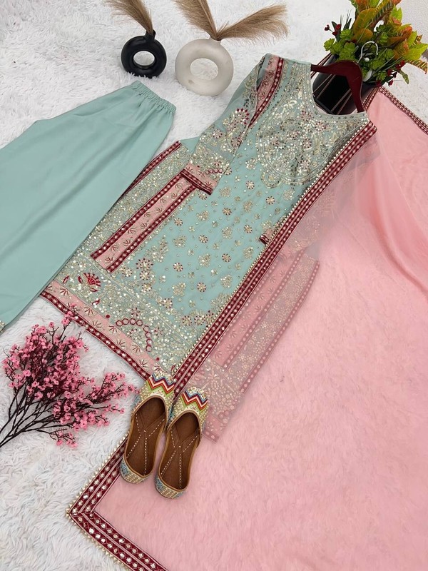 Women Dress Pakistani Salwar Kameez Readymade Suits Indian Wedding Party 3 Piece gallery