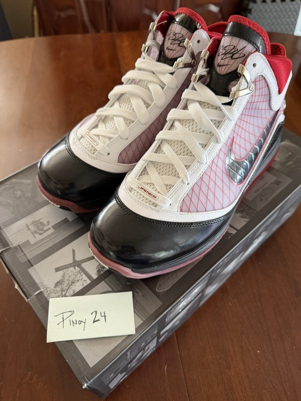 Size 10 – Nike Air Max LeBron 7 White Black Red