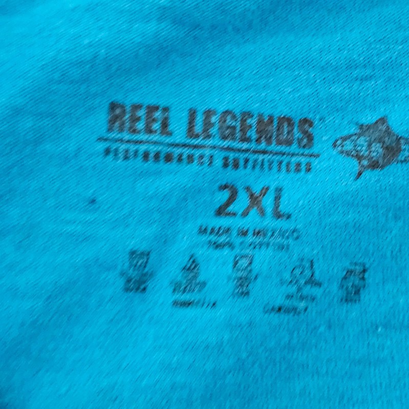 Reel Legends Florida Fish Blue Short Sleeve Cotton T-Shirt Men's 2XL gallery