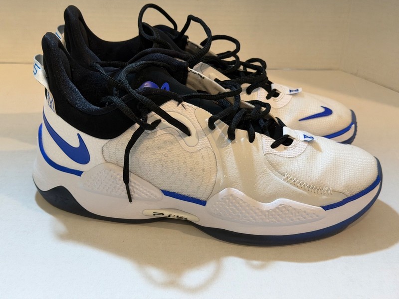 NIKE PG 5 PLAYSTATION WHITE SIZE 11.5 PAUL GEORGE BLACK BLUE PS5 PS4 SONY gallery