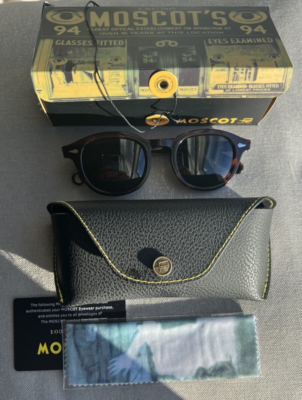 Gift Set Moscot Lemtosh Tortoise Frame Grey Polarized Lens Sunglasses G2U