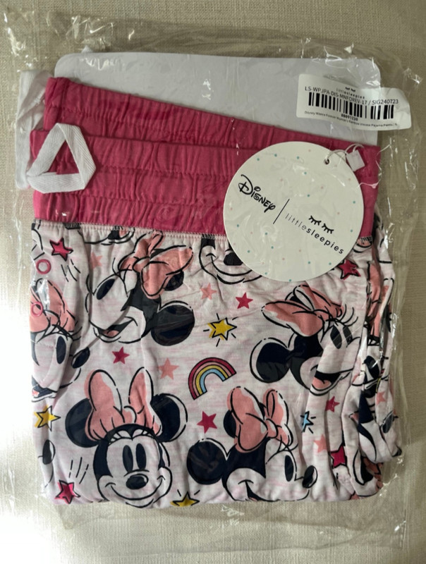 Little sleepies Disney Minnie Forever Bamboo Small S LS NWT