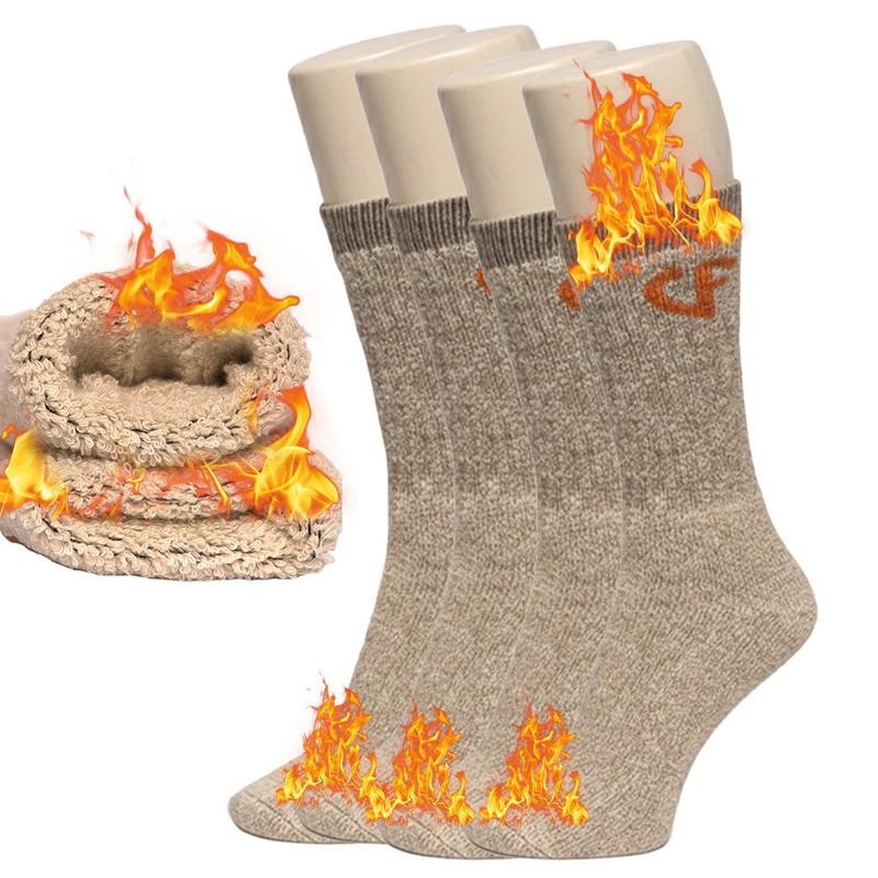6 12 Pairs Mens Merino Wool Thermal Crew Socks Heavy Duty Winter Boots Size 9-13