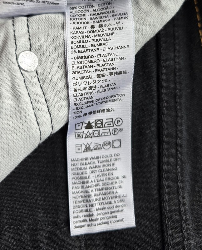 Levi's Men's 511 Slim Jeans Stretch Black Denim NEW 34x30 gallery