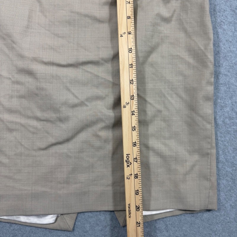 Elie Tahari Womens Size 6 Beige 2 Piece Skirt Suit Blazer Pencil Skirt gallery