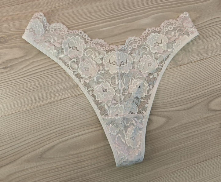 Cheer Lace Cute 1PCS White Comfy Ladies Thong Panty Women’s Underwear Handmade