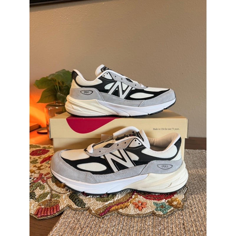 Size 8 – New Balance 990v6 MiUSA Teddy Santis White Grey Black Sea Salt U990TG6