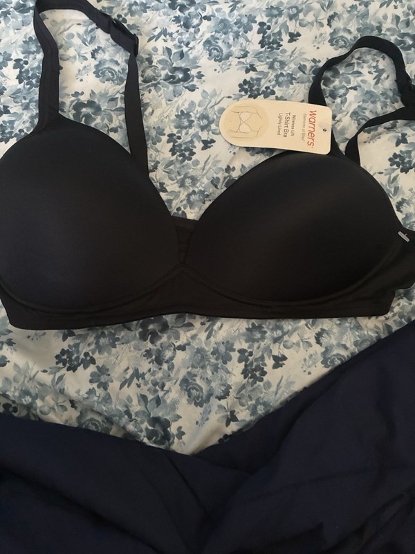 Warner's Elements of Bliss Wireless Lift T-Shirt Bra, Lightly Lined, Black 36C gallery