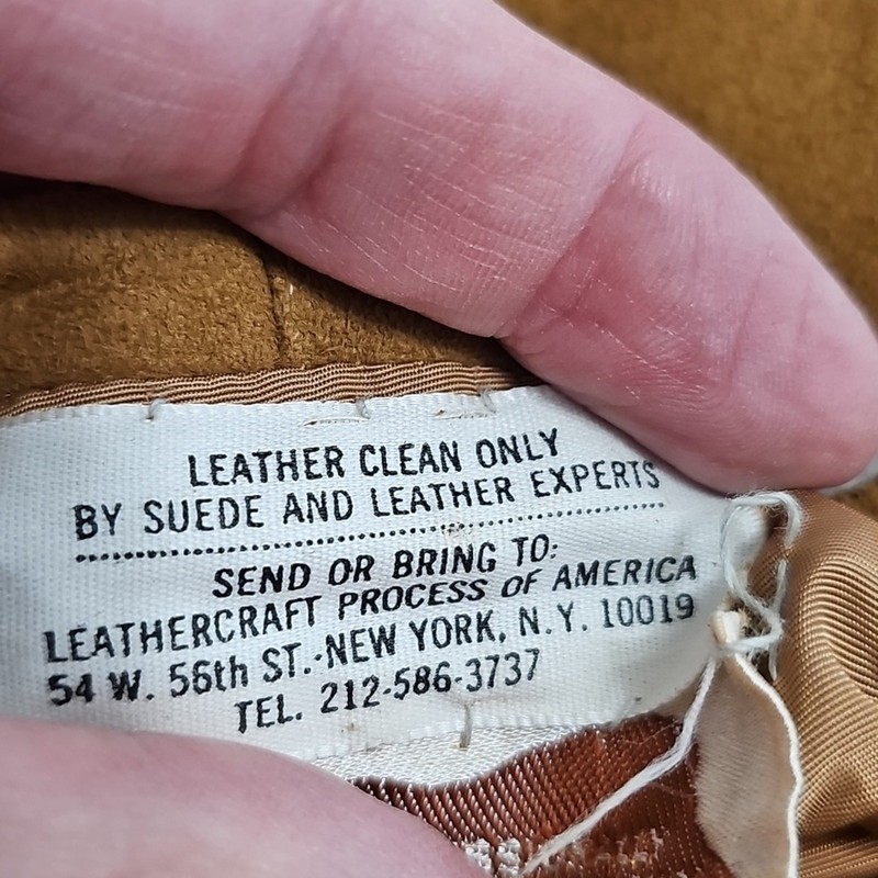 Vtg Camel Faux Fur-Trimmed Leather Coat Womens 14 Penny Lane 70s Afghan Hippie gallery