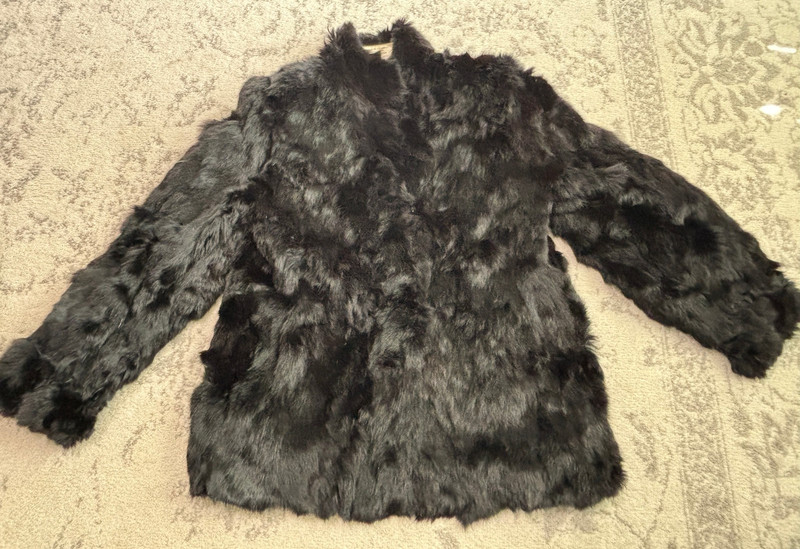 Somerset Furs Black Rabbit Fur Jacket Coat Women’s Medium Genuine Fur