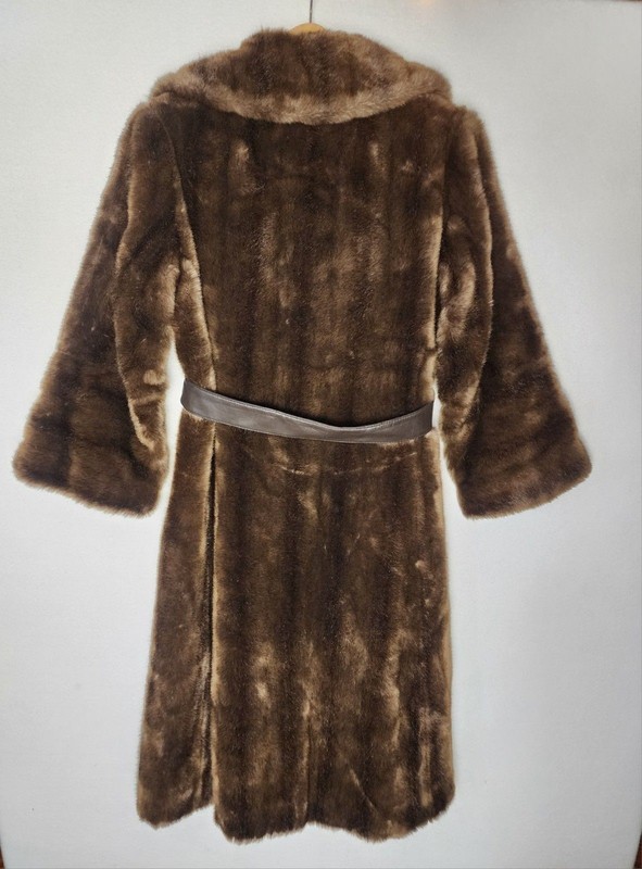 Vintage Tissavel France Faux Fur Mink Coat Jacket by Sycamore Womens Medium gallery