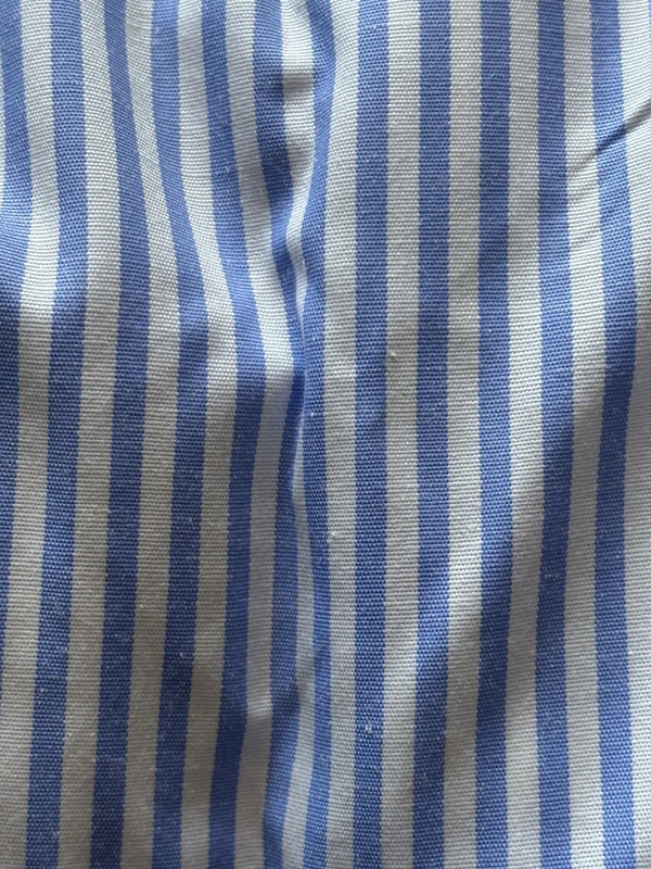 Attitude Unknown Women's Blue Stripe 3/4 Sleeve Ruffle Bown Front Blouse Size XL gallery