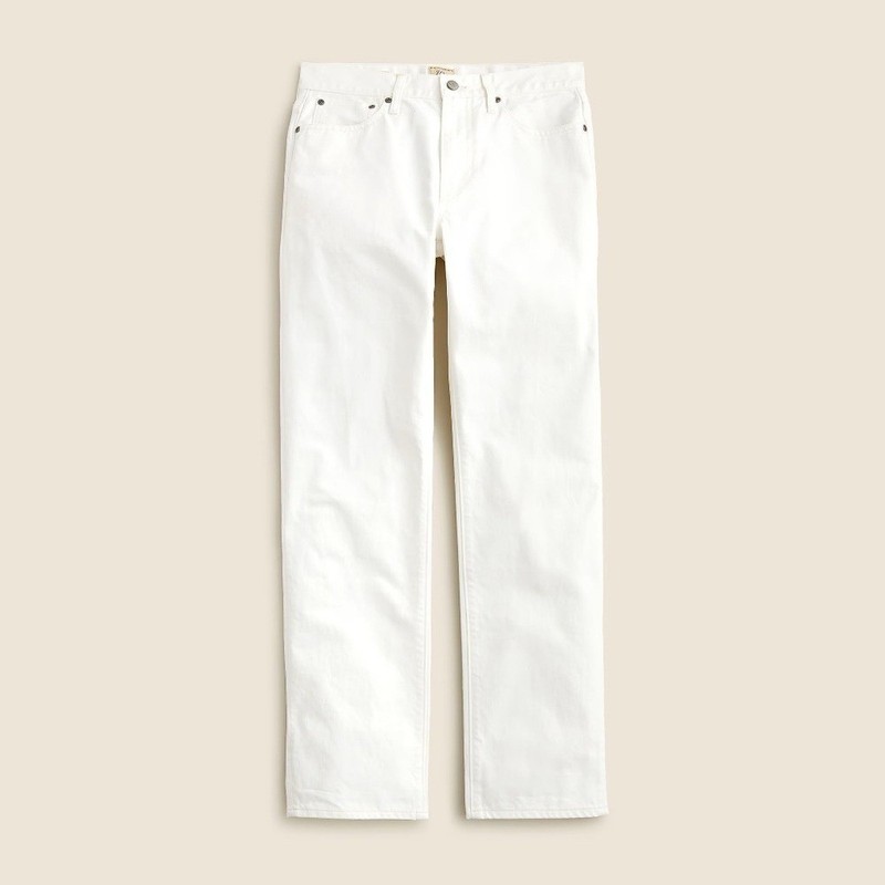 Men’s J. CREW Classic Jeans Solid White Straight Leg Denim 38W x 32L 38×32