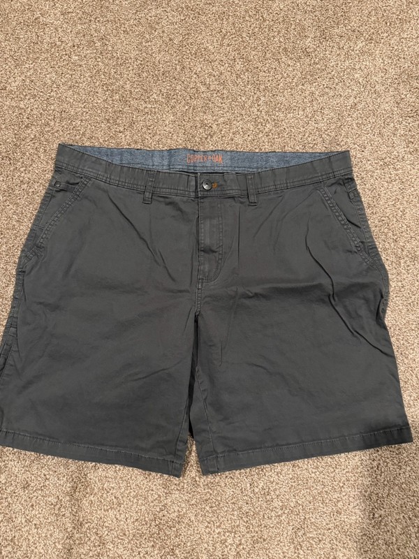 Copper & Oak Men’s Shorts Size 40 Charcoal Gray Casual Flat Front Shorts