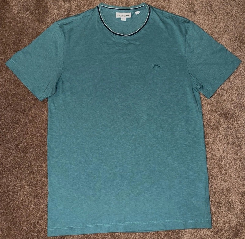 Lacoste Men’s Short Sleeve Fancy Crew Neck T-Shirt Medium