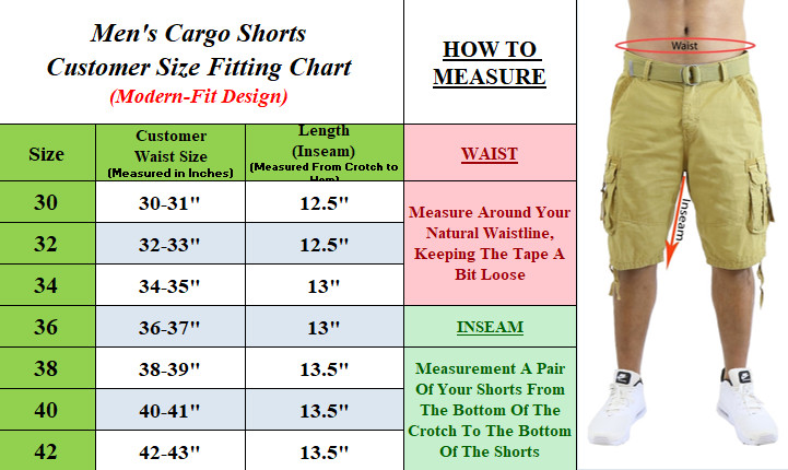 Men's Distressed Washed Cotton Cargo Shorts With Belt (Size 30-42) NEW FREE SHIP gallery
