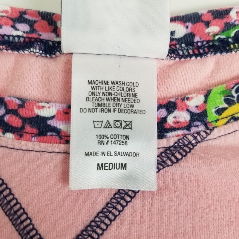 Simply Southern Bow Graphic Floral Raglan Long Sleeve Tee Pink Medium gallery