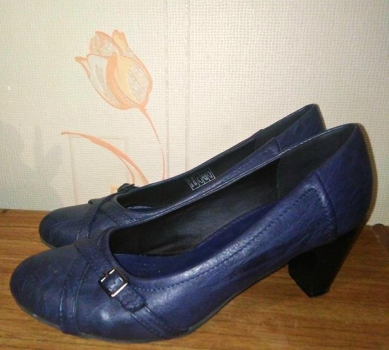 Women Via Delle Rose Heels Navy Artificial Leather gallery