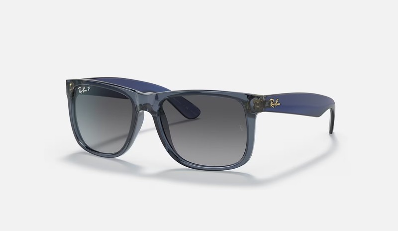 Ray-Ban Justin Classic Transparent Blue/Grey Gradient Polarized 54 mm RB4165