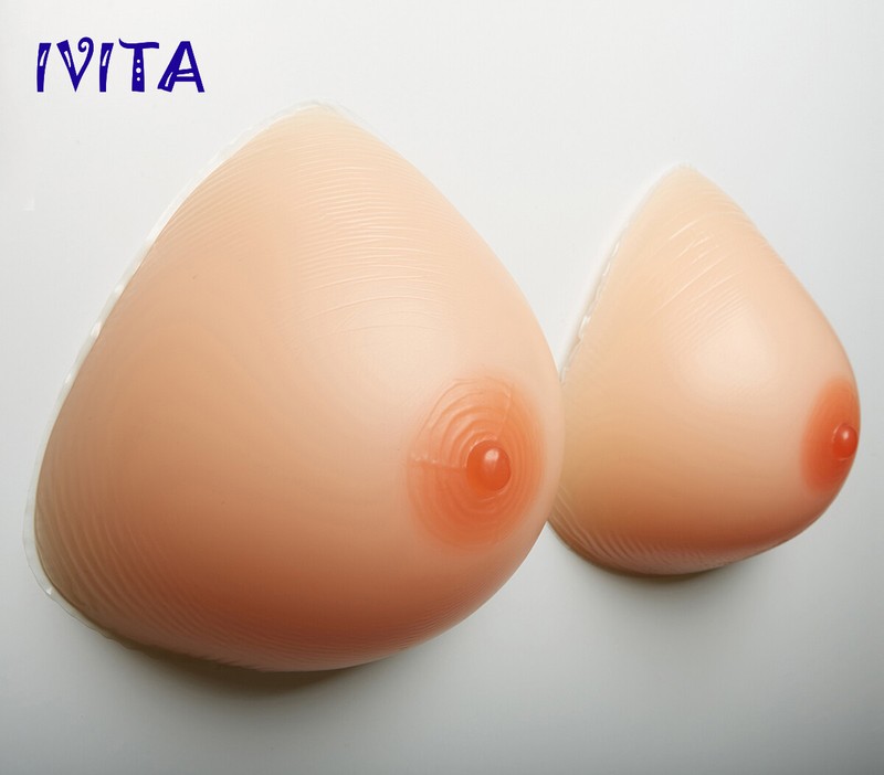 A-FF Cup Triangle Silicone Breast Forms CD TG Mastectomy Fake Boobs Bra Inserts