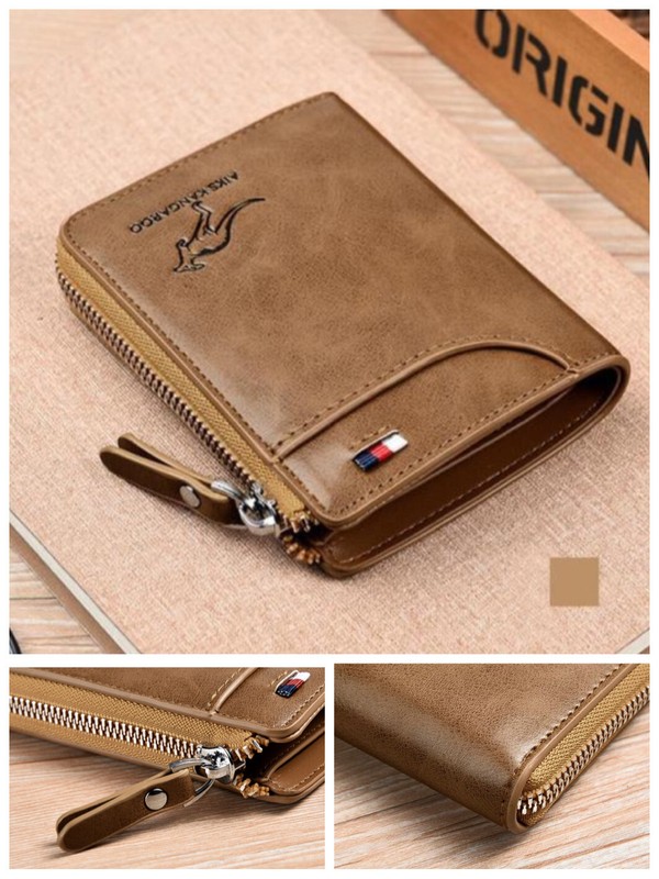 Mens RFID Blocking Leather Wallet Credit Card ID Holder Zipper Purse Waterproof gallery